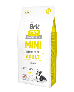 BRIT CARE MINI GRAIN-FREE bezzbożowa, hipoalergiczna formuła dla dorosłych psów ras miniaturowych
