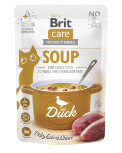 BRIT CARE CAT SOUP WITH DUCK 75g