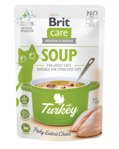 BRIT CARE CAT SOUP WITH TURKEY 75g