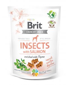 BRIT CARE DOG CRUNCHY CRACKER INSECT & SALMON 200g 