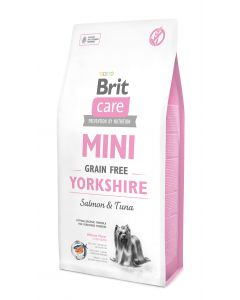 BRIT CARE MINI GRAIN-FREE bezzbożowa, hipoalergiczna formuła dla dorosłych psów miniaturowych rasy Yorkshire Terrier