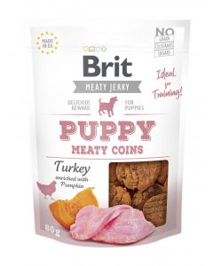 Brit Jerky Snack Turkey Meaty coins for Puppies 80g